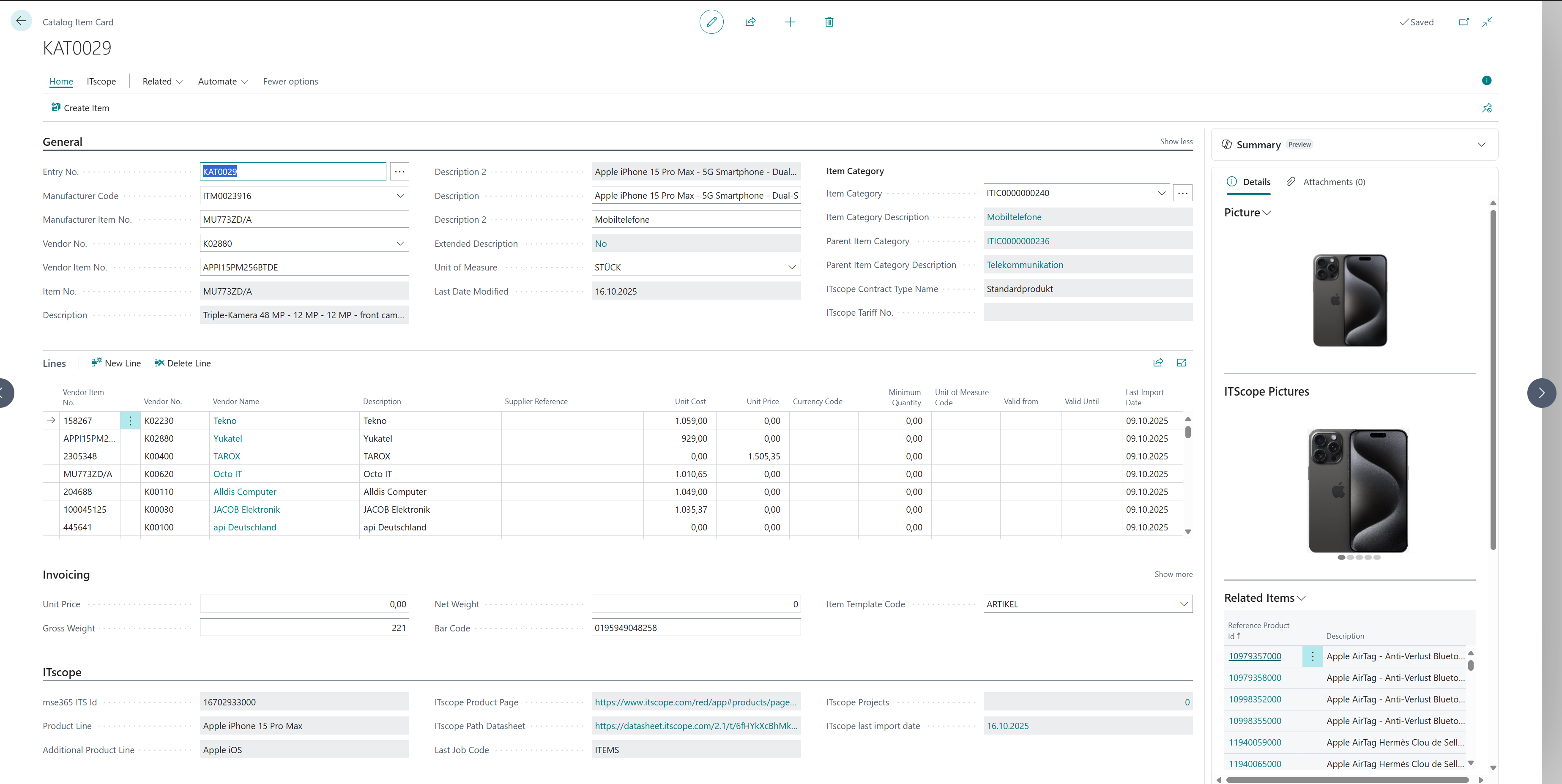 Overview of the Catalog Item Page