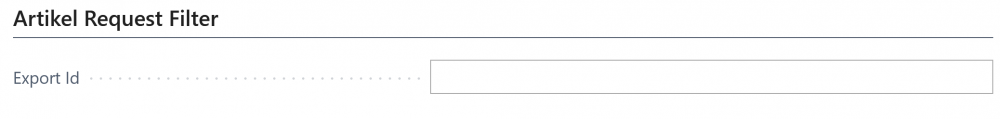 ITscope job – Article Request Filter (Export ID)