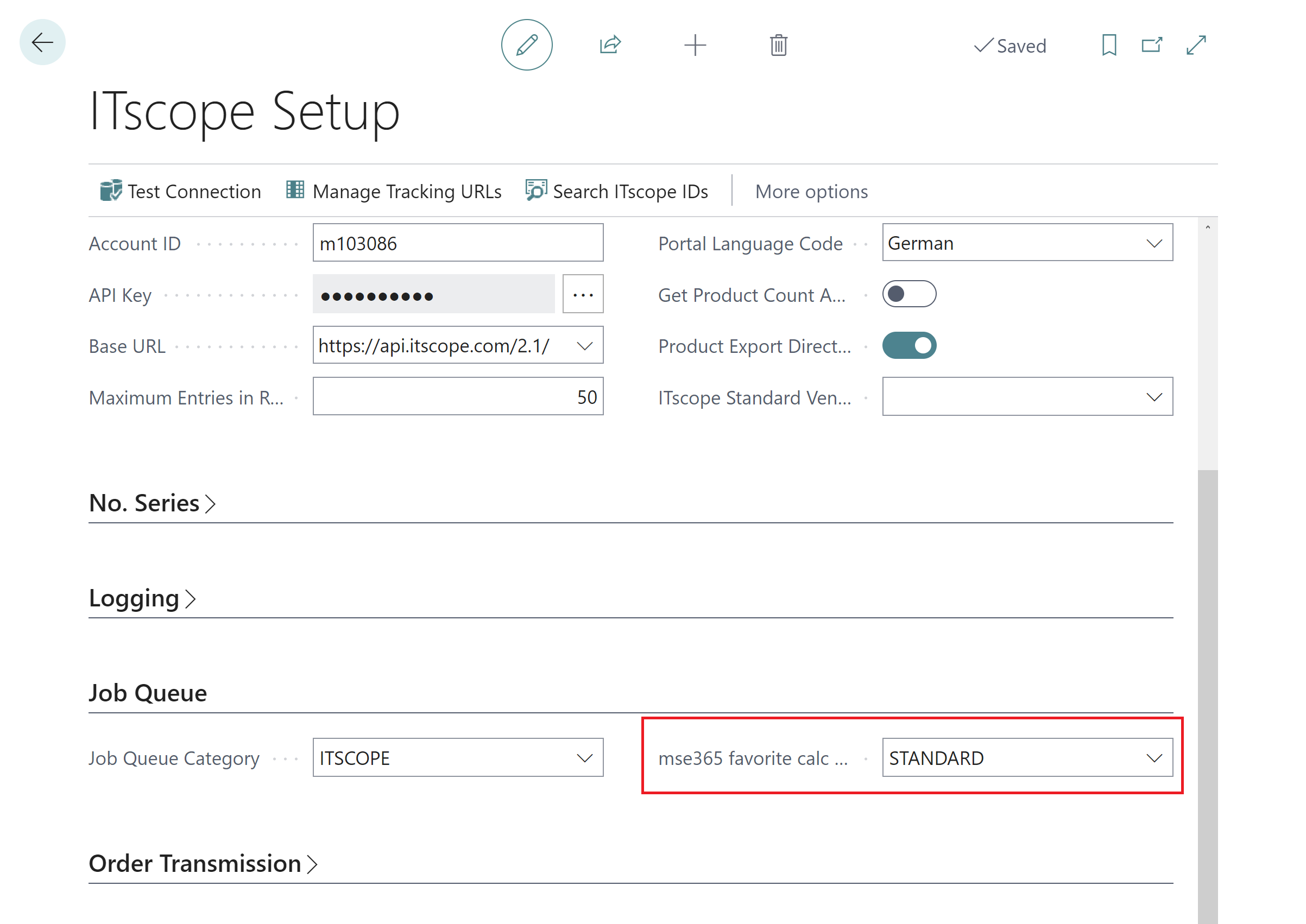 ITscope Setup – Favorite Calculation Method